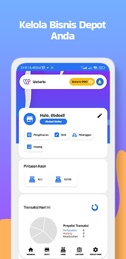 Android application Waterlo: Kasir Depot Air Minum screenshort