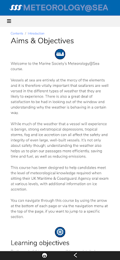 Android application Meteorology@Sea screenshort