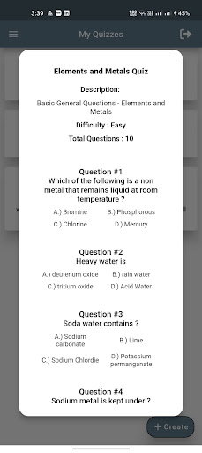 Android application Champ Quizz screenshort