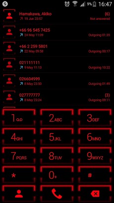 Theme for ExDialer Neon Redのおすすめ画像2