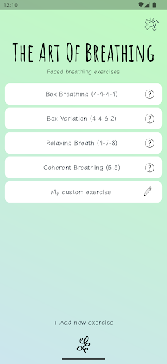 Android application Art Of Breathing: paced breath screenshort