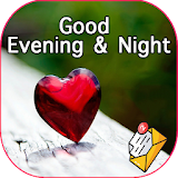 Good night & evening messages with pictures GIFs icon