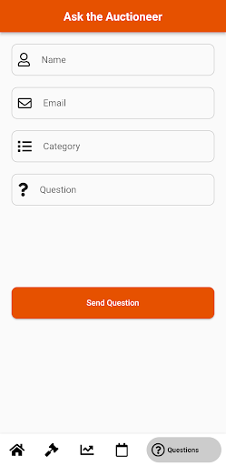 Android application CR AUCTIONS screenshort
