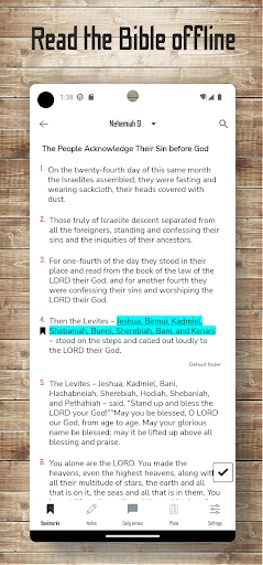Android application New English Bible Offline NET screenshort