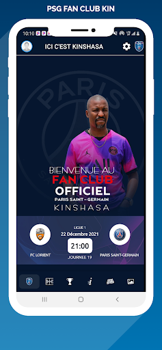 Android application PSG Fan Club Kin screenshort