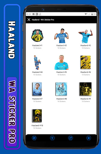 Android application Haaland - WA Sticker Pro screenshort
