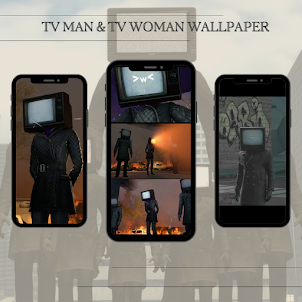 TV Man & TV Woman Wallpaper