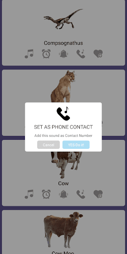 Android application Animal Ringtones & Sounds screenshort