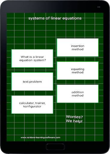 Systems of linear equations
