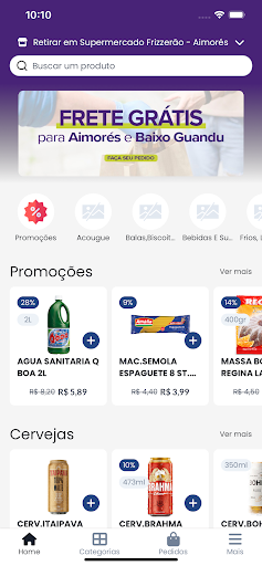 Android application Supermercado Frizzerão screenshort