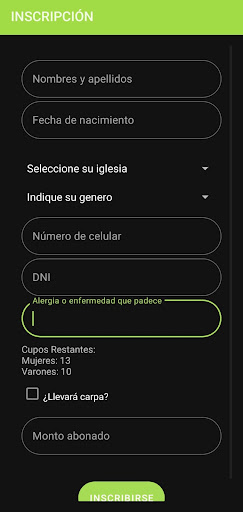 Android application DEPEC Huancayo-Sur screenshort