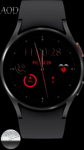 Black And Red Watch Face Screen 3