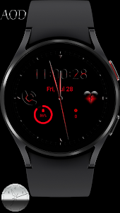 Black And Red Watch Face