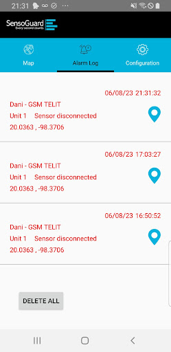 SG-CSS Mobile client Screen 3