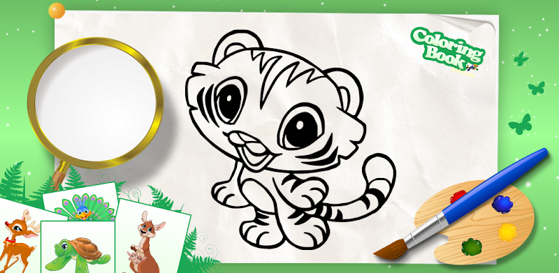Animals coloring pages : Drawing games for kids