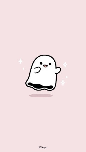 Android application 카카오톡 테마 - 귀여운 유령_핑크 (카톡테마) screenshort
