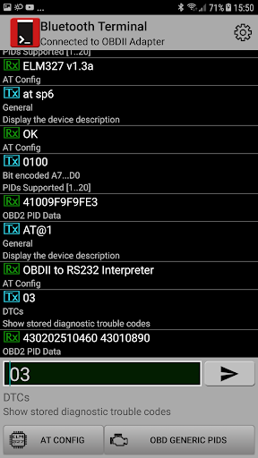 ELM OBD Terminal Screen 3