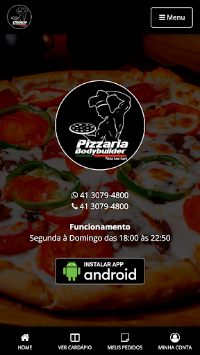 Android application Pizzaria Bodybuilder screenshort