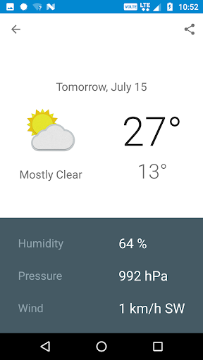 Sunshine Weather Screen 2