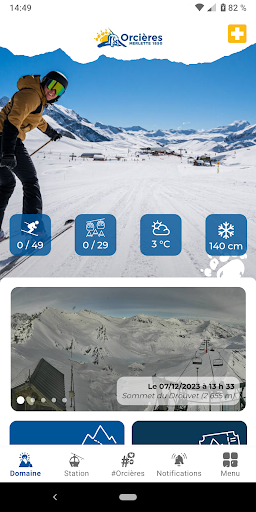 Android application Orcières screenshort