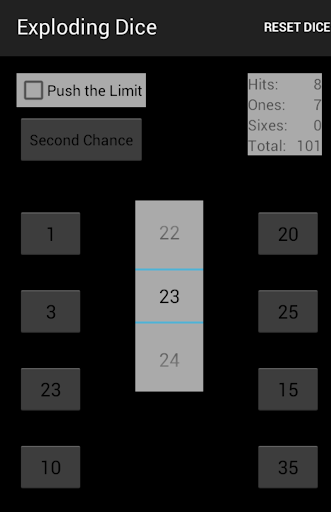 Exploding Dice Screen 2