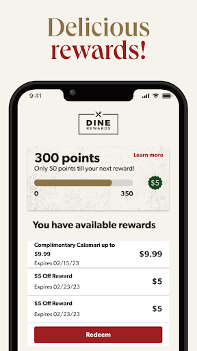 Screenshot of Carrabba's Italian Grill