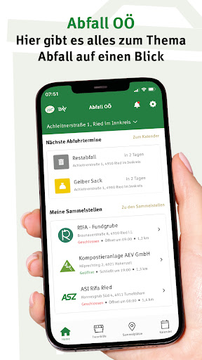 Android application Abfall OÖ screenshort