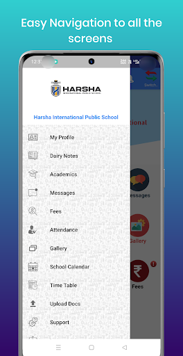 Harsha International-ParentApp Screen 2