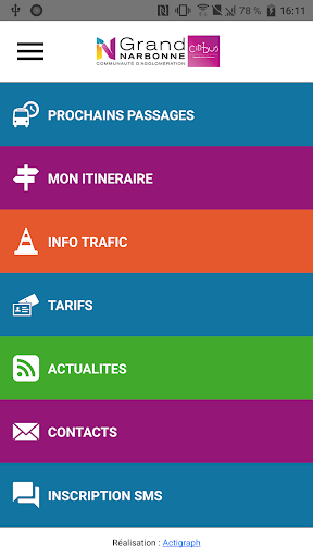 Android application Citibus screenshort