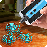 Make Fidget Real Spinner 3D Pen Simulator icon