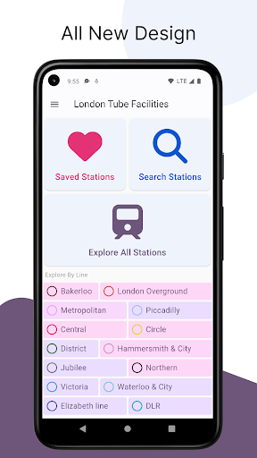 Android application London Tube Facilities screenshort