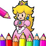 Princess Peach Paint Coloring icon