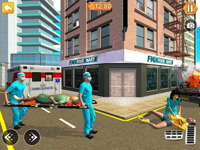 Ambulância Emergência Simulado