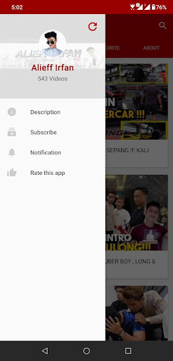 Android application Alieff Irfan Channel screenshort