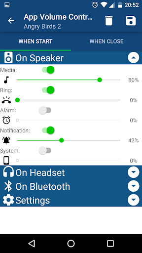 App Volume Control Screen 2