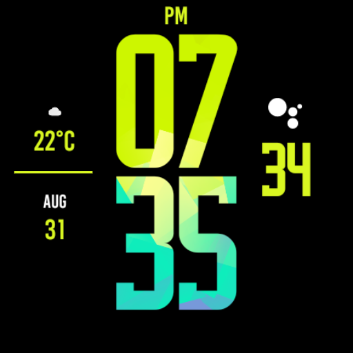 Green Digital XL Watch Face screenshot 4