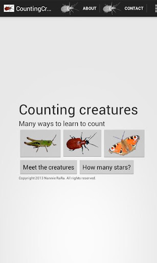 Android application Counting Creatures screenshort