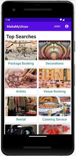 MakeMyUtsav Screen 2