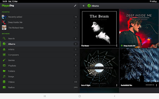Screenshot of PlayerPro Music Player