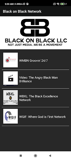 Android application Black on Black Network screenshort