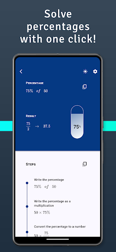 Android application Solve percentages screenshort