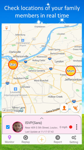 Android application Spectrum GPS screenshort