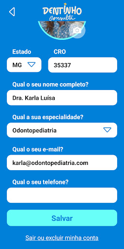Dentinho Consulta Screen 3