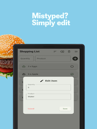 Widget List - Shopping List