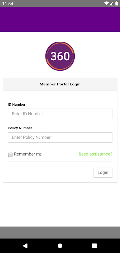 360 Demo Member Portal Screen 2