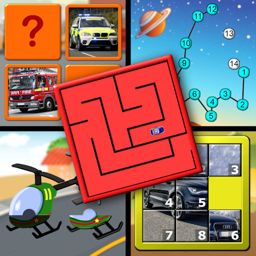 Jogo de Puzzle Educacional para crianças: jogo de números. Carro de  ambulância. Desenho da página de