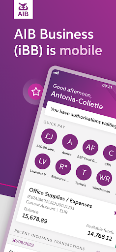 Android application AIB Business (iBB) screenshort
