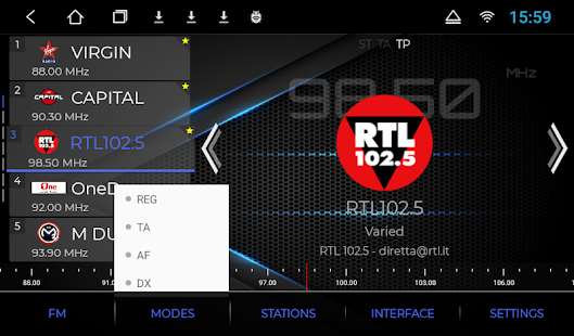 NavRadio+ Captura de pantalla