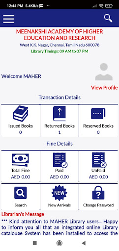 Android application MaherLib screenshort