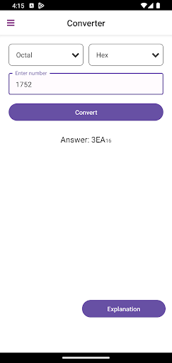 Android application NumSystem screenshort